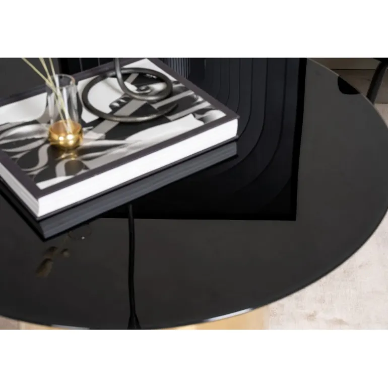 Ystad Bord - Sort og Brushed Messing