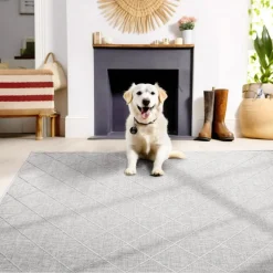 Zagora Udendørs tæppe Rhombus - Grå