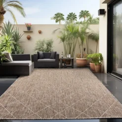 Zagora Udendørs tæppe Rhombus - Beige