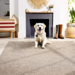 Zagora Udendørs tæppe Rhombus - Beige