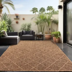 Zagora Udendørs tæppe Rhombus - Kobber