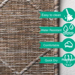 Zagora Udendørs Tæppeløber Rhombus - Beige