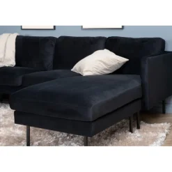 Zoom U-Sofa - Sort Velour