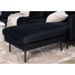 Zoom U-Sofa - Sort Velour